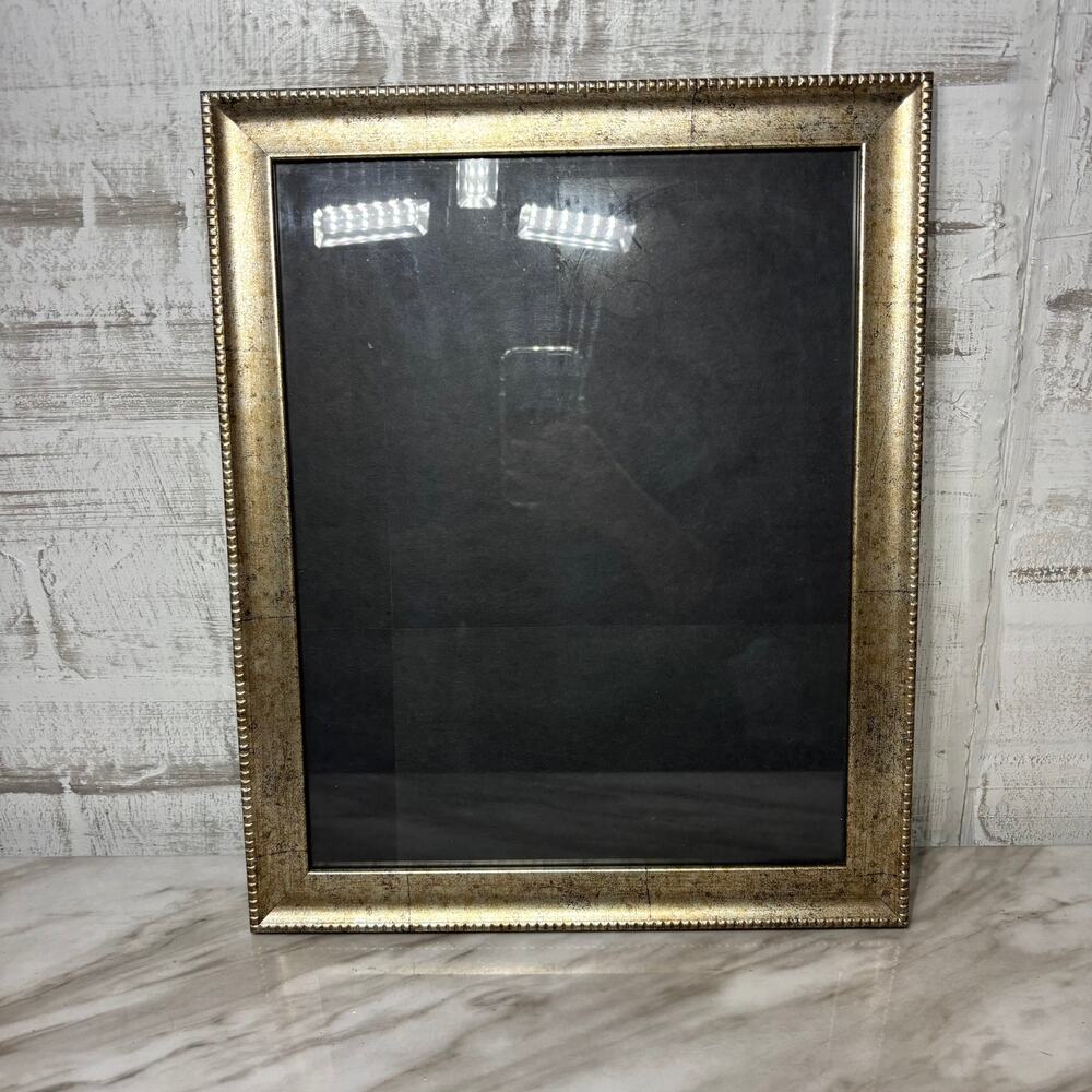 Ornate Brushed Gold Rectangular Picture Frame